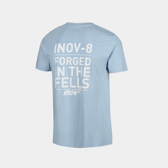 Inov-8 Light Blue Organic Cotton T-Shirt ''Forged'' Men's