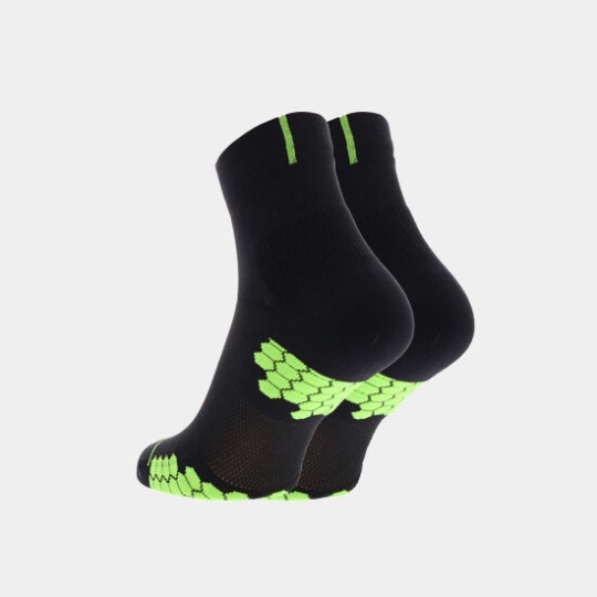 Black-Green Inov-8 Trailfly Sock Mid Women's (Twin Pack)