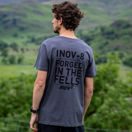 Dark Grey Inov-8 Organic Cotton T-Shirt ''Forged'' Men's