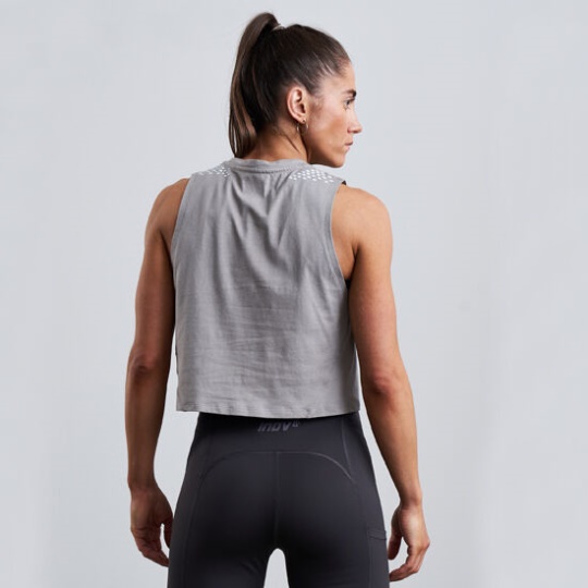 F-Lite Cropped Tank Women's Inov-8 Light Grey