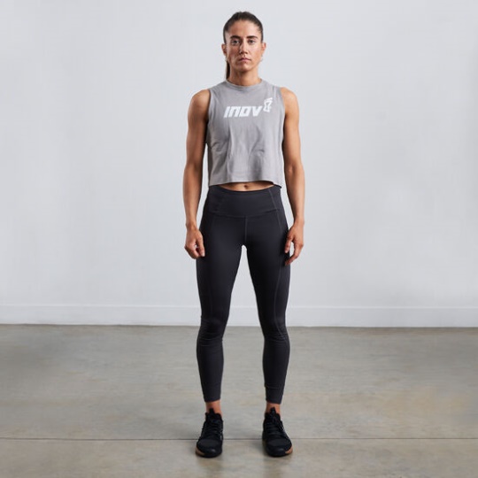 F-Lite Cropped Tank Women's Inov-8 Light Grey