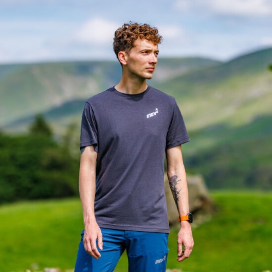 Graphic T-Shirt Short Sleeve ''Brand'' Men's Inov-8 Black Graphite