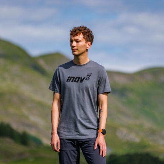 Graphic T-Shirt Short Sleeve ''Inov-8'' Men's Grey