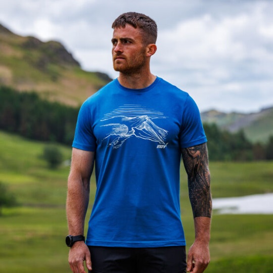 Inov-8 Graphic T-Shirt Short Sleeve ''Helvellyn'' Men's Blue