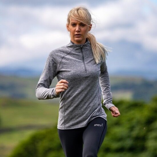 Inov-8 Light Grey Train Elite Long Sleeve Half Zip Mid Layer Women's