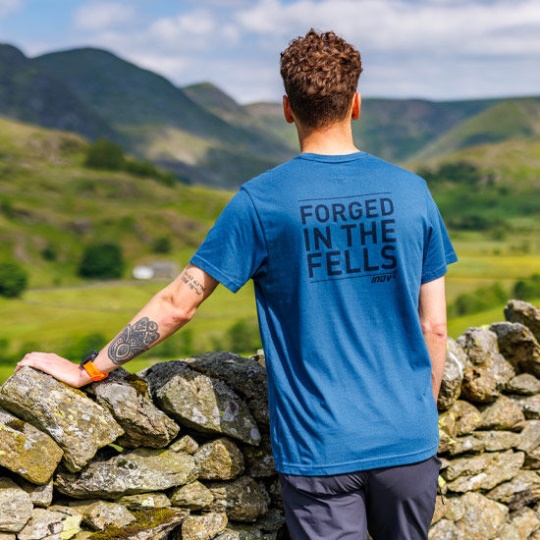 Inov-8 Navy Graphic T-Shirt Short Sleeve ''Forged'' Men's