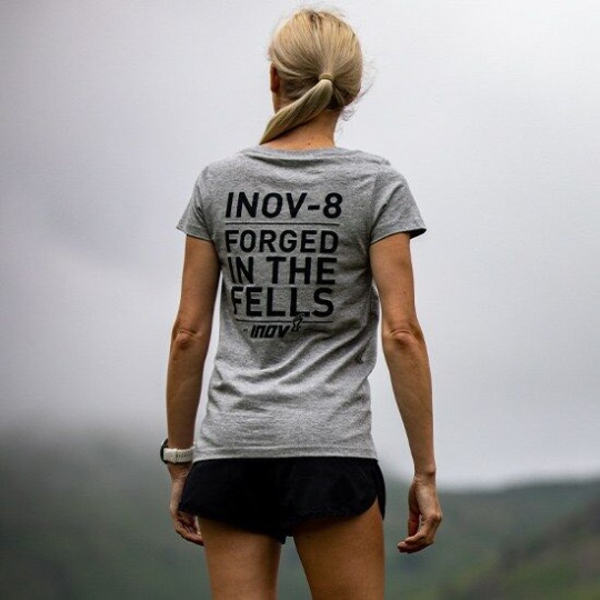 Inov-8 Organic Cotton T-Shirt ''Forged'' Women's Light Grey