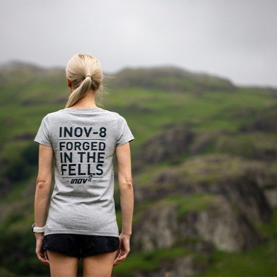 Inov-8 Organic Cotton T-Shirt ''Forged'' Women's Light Grey