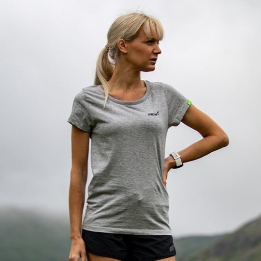 Inov-8 Organic Cotton T-Shirt ''Forged'' Women's Light Grey