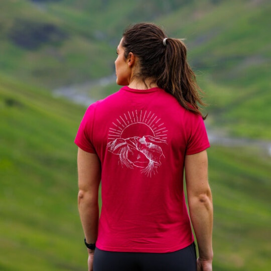 Inov-8 Pink Graphic T-Shirt Ss ''Skiddaw'' Women's