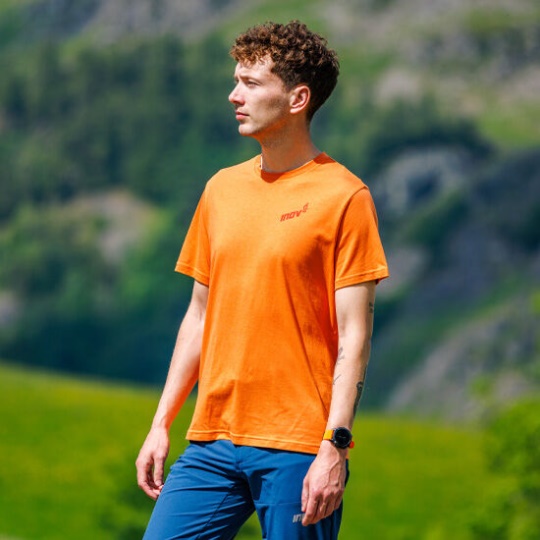 Orange Inov-8 Graphic T-Shirt Short Sleeve ''Brand'' Men's