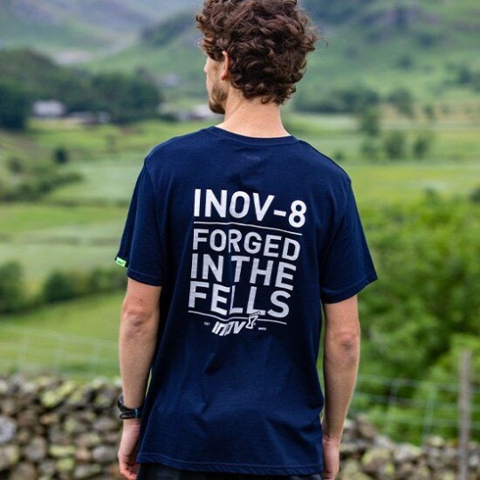 Organic Cotton T-Shirt ''Forged'' Men's Inov-8 Blue