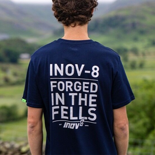 Organic Cotton T-Shirt ''Forged'' Men's Inov-8 Blue
