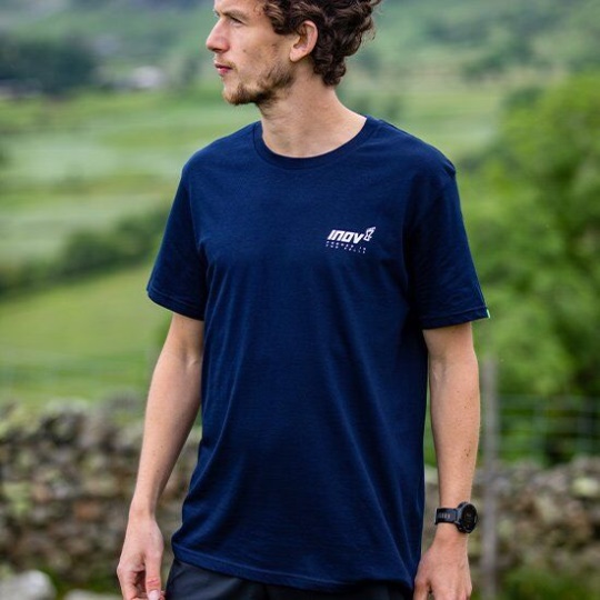 Organic Cotton T-Shirt ''Forged'' Men's Inov-8 Blue